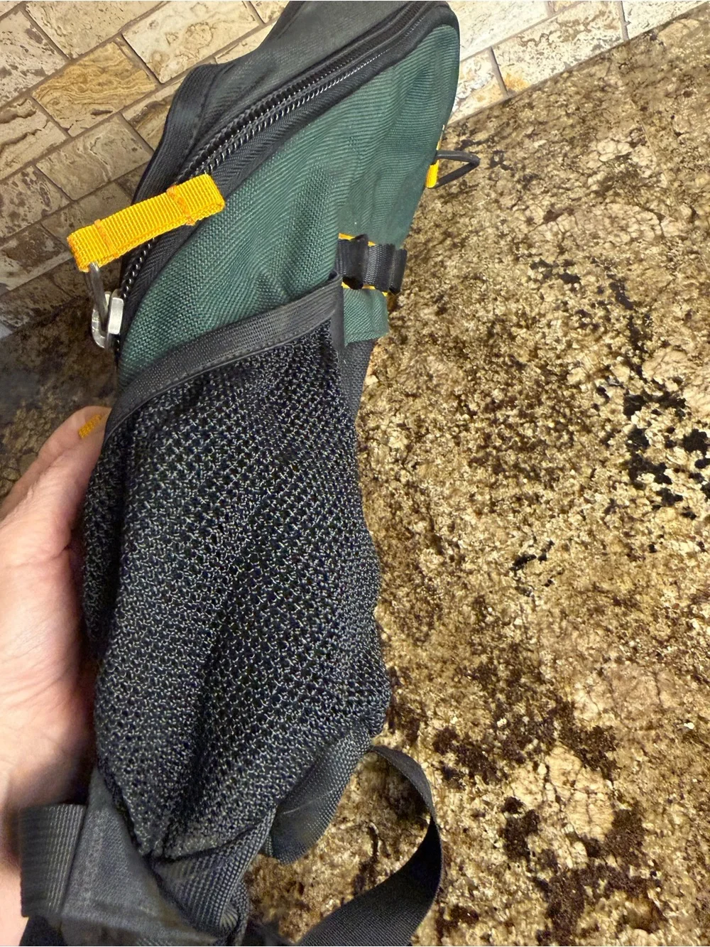 Vintage L.L. Bean Tech Hiking Backpack Green / Black / Yellow Gorpcore EUC Clean